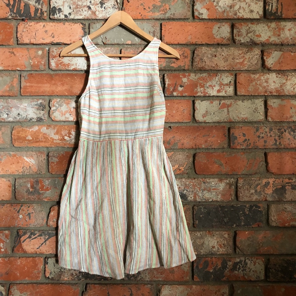 Roxy Coast to Coast Criss Cross Skater Dress Small